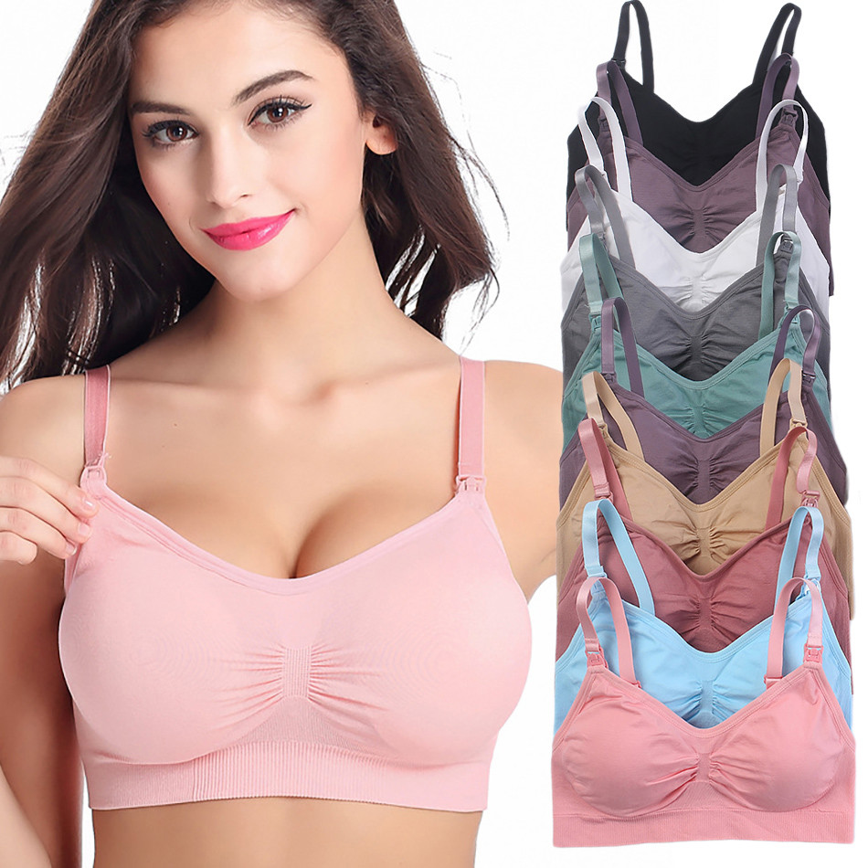 Nursing Bra Sleep - Breathable คลอดบุตรตั้งครรภ์ Bras Comfort ให้นมบุตร Sleep