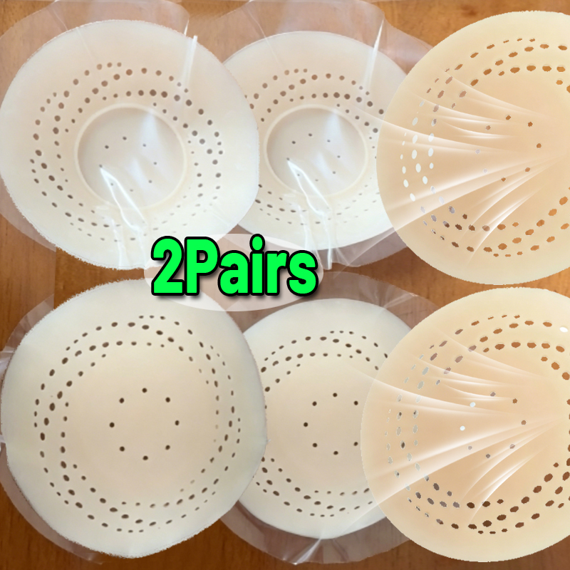 Silicone Bra Adhesive - แผ่นปิดจุกนมซิลิโคนแบบใช้ซ้ำได้ ระบายอากาศได้ ป้องกันจุดนูน แผ่นรองหน้าอกแบบไร้รอยต่อ มองไม่เห็น ใช้แทนบราได้