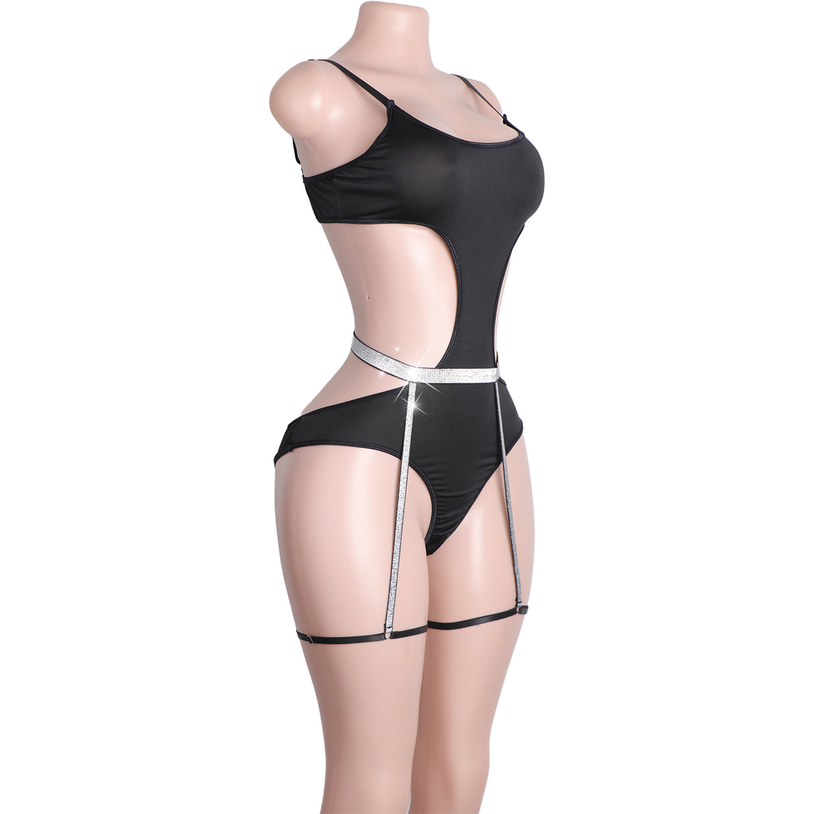 ชุดเต้นรูดเสาประดับเพชรเทียมแบ - Garter Belt Set บทวิจารณ์และราคา