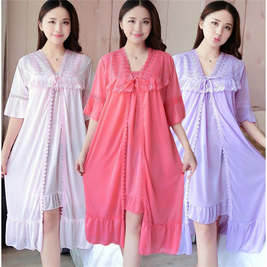 2024 เซ็กซี่ V คอชุดนอนชุดนอนเ - Robe Silk Women บทวิจารณ์และราคา