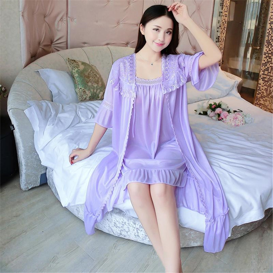 2024 เซ็กซี่ V คอชุดนอนชุดนอนเ - Robe Silk Women บทวิจารณ์และราคา