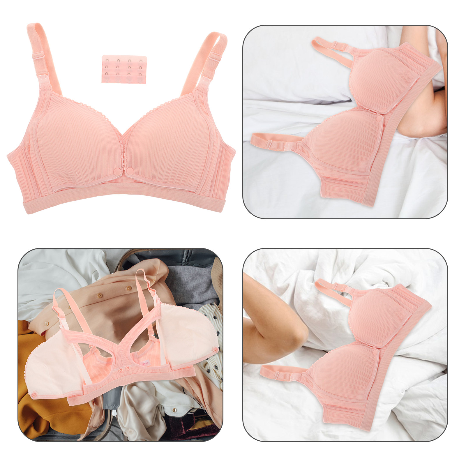 บราให้นมไร้สาย สีชมพู ไซส์ 38  - Nursing Bra Sleep บทวิจารณ์และราคา