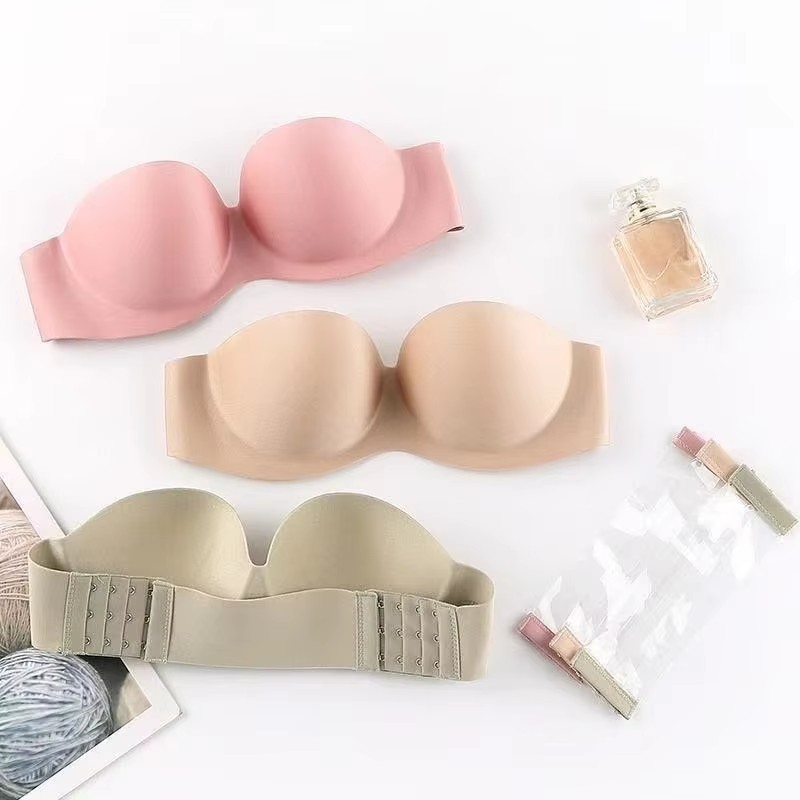 บราไร้สายเสริมฟองน้ำแบบดันทรง  - Strapless Bra Backless บทวิจารณ์และราคา